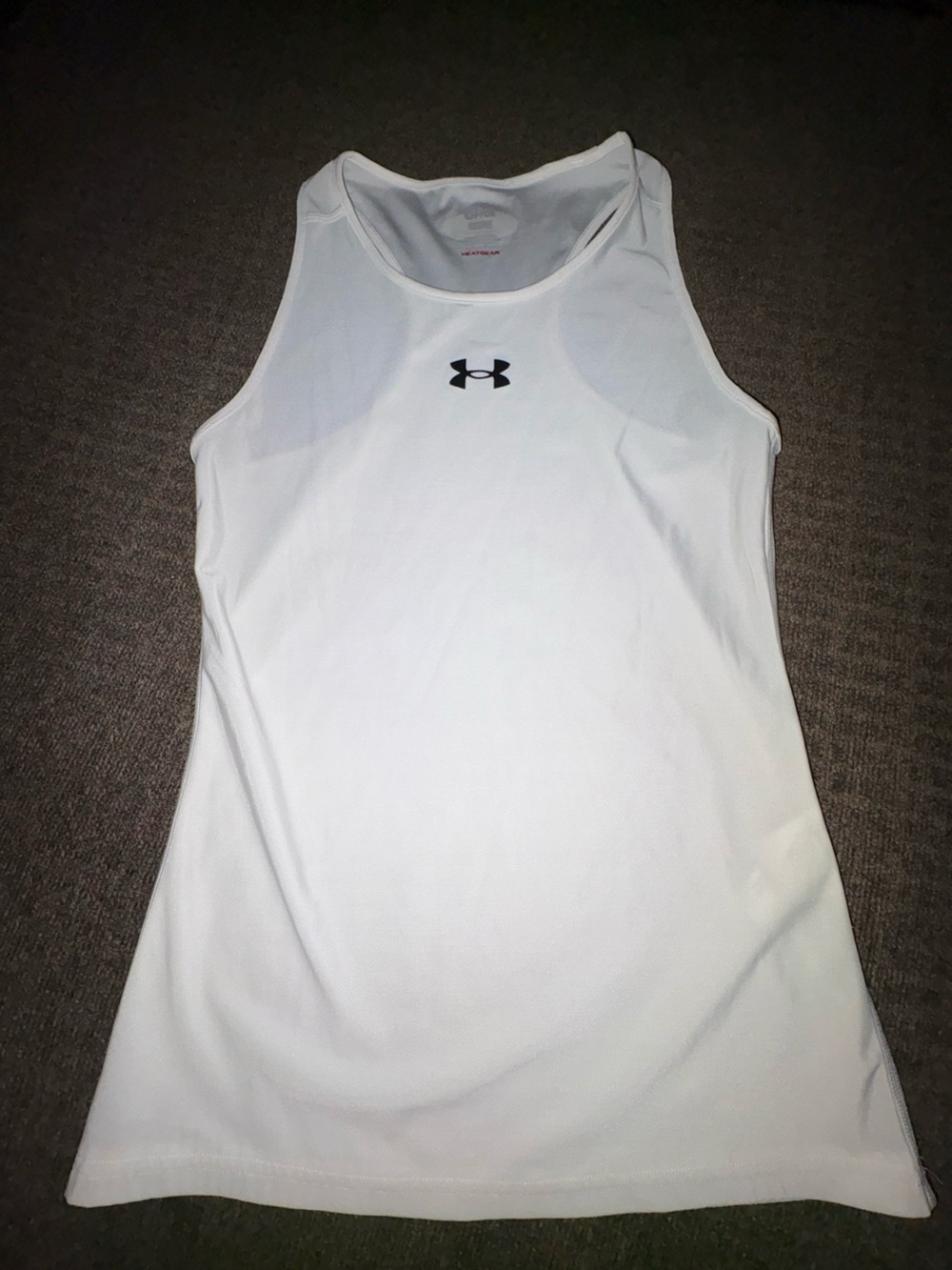 Under Armour White Women's Swim Coverup Tank with Black Logo